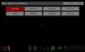 Monitor de vídeo con visor EVF