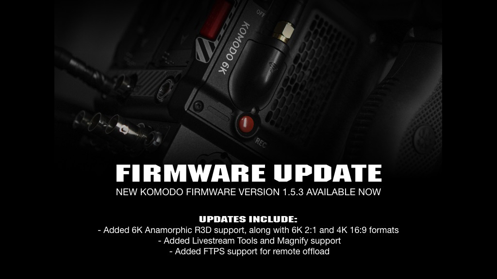 Actualización Firmware RED Komodo 1.5.3